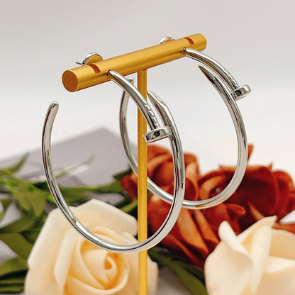 [LUCKY LOVE]JUSTE NO DIAMOND LARGE EARRINGS