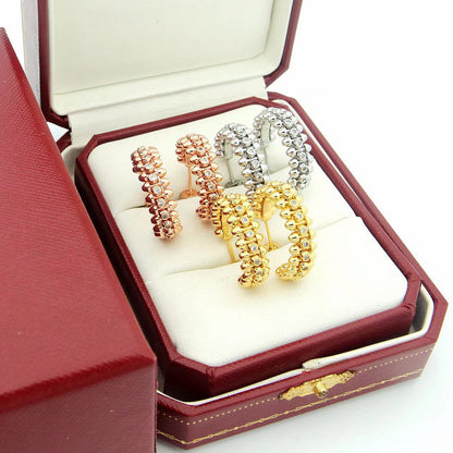 [LUCKY LOVE]CLASH FULL DIAMOND MEDIUM EARRINGS