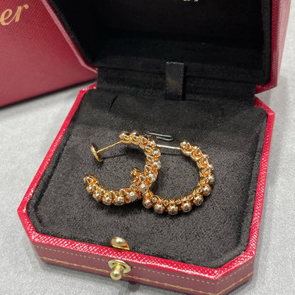 [LUCKY LOVE]CLASH FULL DIAMOND MEDIUM EARRINGS