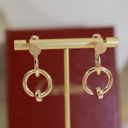 [LUCKY LOVE]JUSTE NO DIAMOND DOUBLE EARRINGS