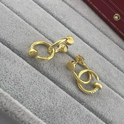 [LUCKY LOVE]JUSTE NO DIAMOND DOUBLE EARRINGS