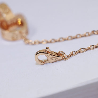 [LUCKY LOVE]LOVE DOUBLE RING NECKLACE