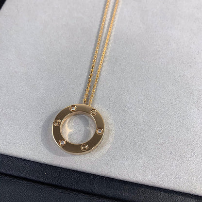 [LUCKY LOVE]LOVE NECKLACE 16MM 3 DIAMONDS