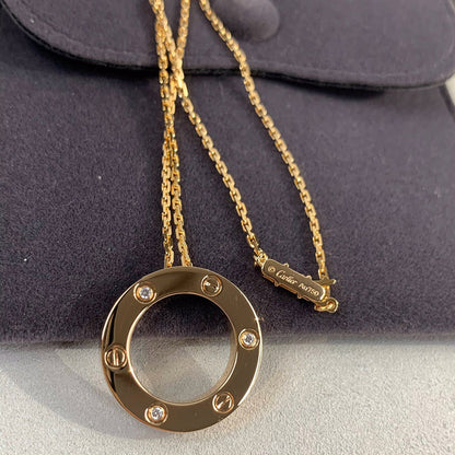 [LUCKY LOVE]LOVE NECKLACE 16MM 3 DIAMONDS