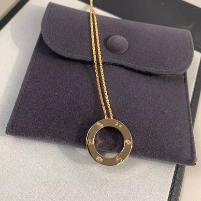 [LUCKY LOVE]LOVE NECKLACE 16MM 3 DIAMONDS