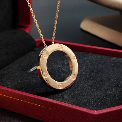 [LUCKY LOVE]LOVE NECKLACE 16MM 3 DIAMONDS
