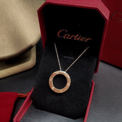 [LUCKY LOVE]LOVE NECKLACE 16MM 3 DIAMONDS