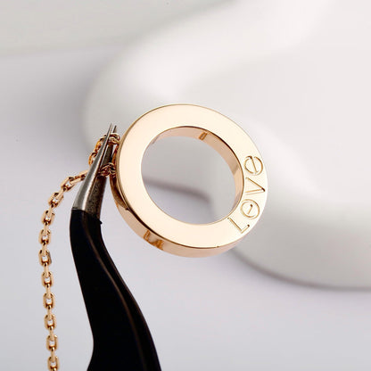 [LUCKY LOVE]LOVE NECKLACE 16MM  FULL DIAMOND