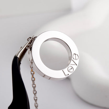 [LUCKY LOVE]LOVE NECKLACE 16MM  FULL DIAMOND