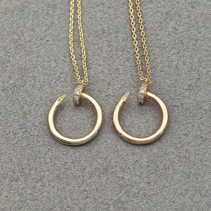 [LUCKY LOVE]JUSTE NECKLACE HALF DIAMOND