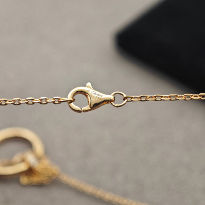 [LUCKY LOVE]JUSTE NECKLACE HALF DIAMOND