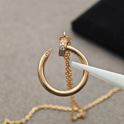 [LUCKY LOVE]JUSTE NECKLACE HALF DIAMOND