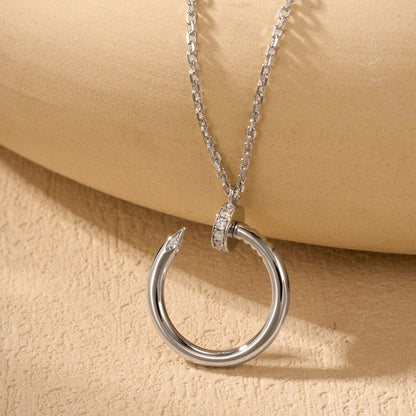 [LUCKY LOVE]JUSTE NECKLACE HALF DIAMOND