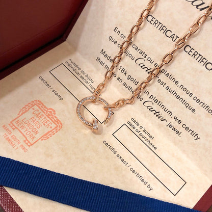 [LUCKY LOVE]JUSTE NECKLACE FULL DIAMONDS