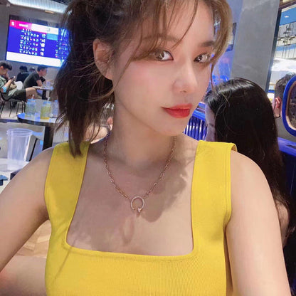 [LUCKY LOVE]JUSTE NECKLACE FULL DIAMONDS