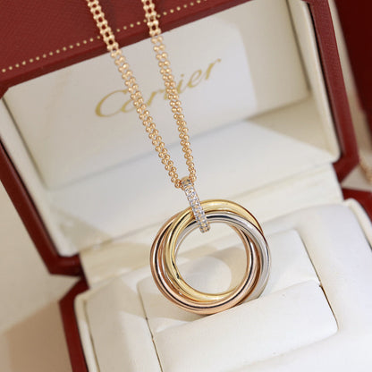 [LUCKY LOVE]TRINITY MEDIUM  DIAMONDS NECKLACE