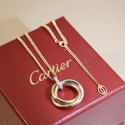 [LUCKY LOVE]TRINITY MEDIUM  DIAMONDS NECKLACE