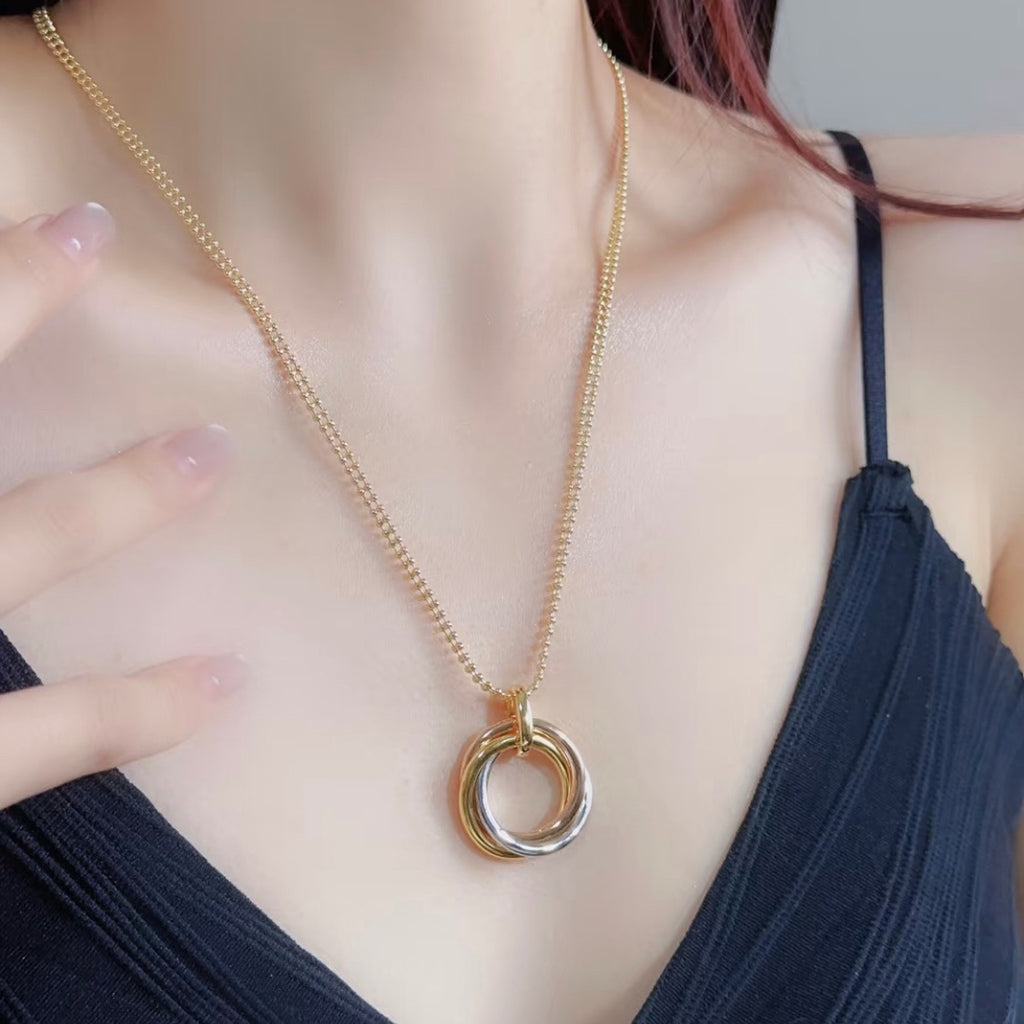 [LUCKY LOVE]TRINITY LARGE NECKLACE