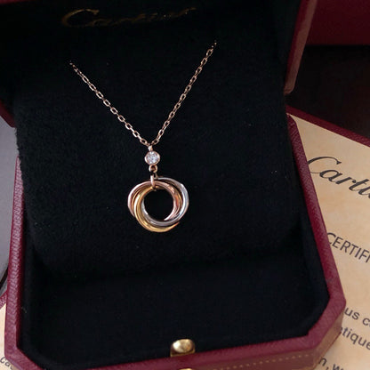 [LUCKY LOVE]TRINITY  NECKLACE 1 DIAMOND