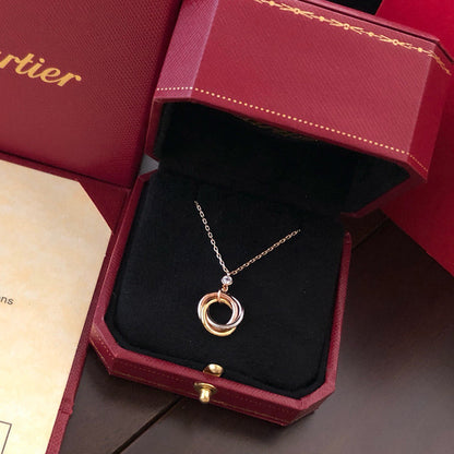 [LUCKY LOVE]TRINITY  NECKLACE 1 DIAMOND