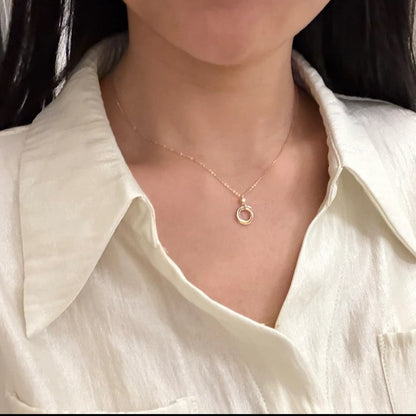 [LUCKY LOVE]TRINITY  NECKLACE 1 DIAMOND