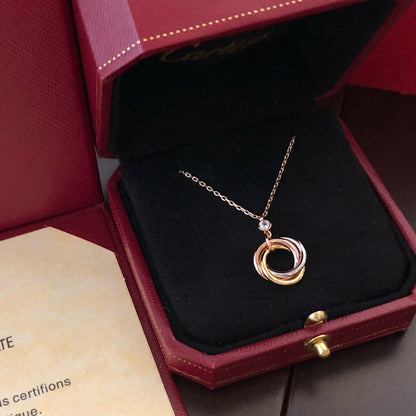 [LUCKY LOVE]TRINITY  NECKLACE 1 DIAMOND