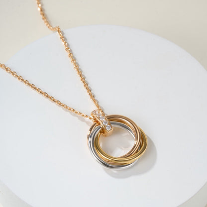 [LUCKY LOVE]TRINITY MEDIUM  DIAMONDS NECKLACE