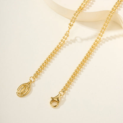 [LUCKY LOVE]TRINITY LARGE FULL DIAMOND  NECKLACE