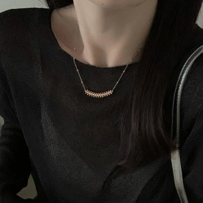 [LUCKY LOVE]CLASH  SMALL FULL DIAMOND NECKLACE