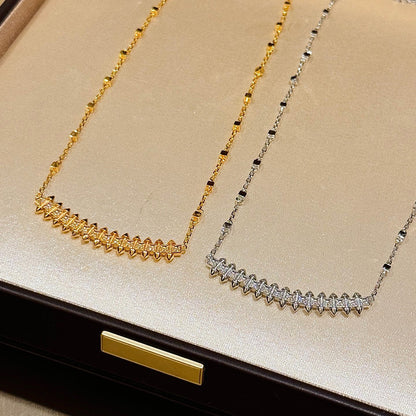 [LUCKY LOVE]CLASH  SMALL FULL DIAMOND NECKLACE