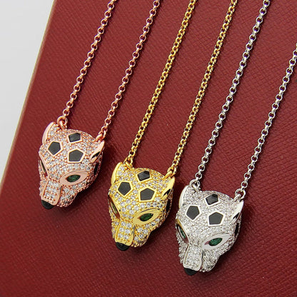[LUCKY LOVE]PANTHERE FULL DIAMOND NECKLACE