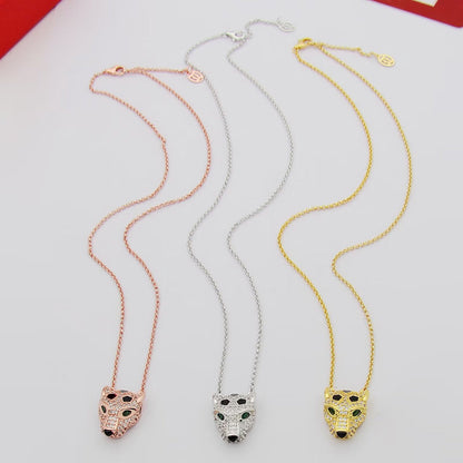[LUCKY LOVE]PANTHERE FULL DIAMOND NECKLACE