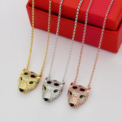 [LUCKY LOVE]PANTHERE FULL DIAMOND NECKLACE