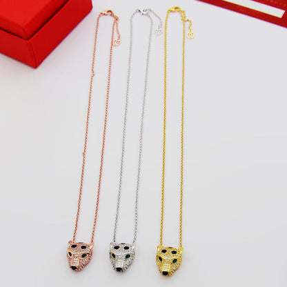 [LUCKY LOVE]PANTHERE FULL DIAMOND NECKLACE