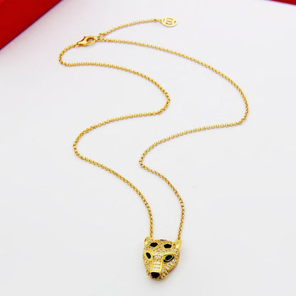 [LUCKY LOVE]PANTHERE FULL DIAMOND NECKLACE