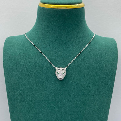 [LUCKY LOVE]PANTHERE FULL DIAMOND NECKLACE