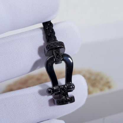 [LUCKY LOVE]FORCE LARGE SERIES HORSESHOE BLACK SAMURAI BRACELET