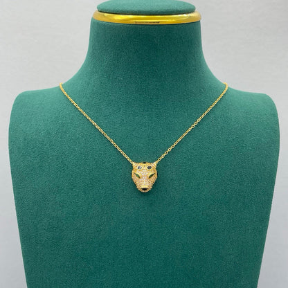 [LUCKY LOVE]PANTHERE FULL DIAMOND NECKLACE