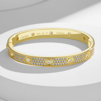[LUCKY LOVE]LOVE BRACELET 6.1MM DIAMOND-PAVED 10 BIG DIAMONDS
