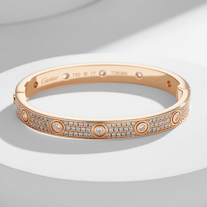 [LUCKY LOVE]LOVE BRACELET 6.1MM DIAMOND-PAVED 10 BIG DIAMONDS