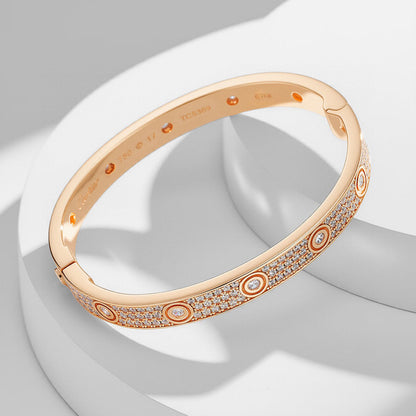 [LUCKY LOVE]LOVE BRACELET 6.1MM DIAMOND-PAVED 10 BIG DIAMONDS