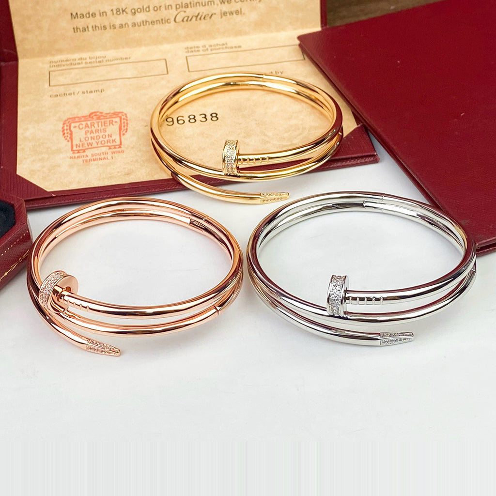 [LUCKY LOVE]JUSTE BRACELET 3.5MM DOUBLE ROW DIAMOND
