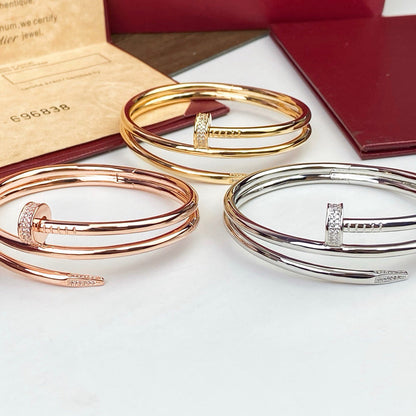 [LUCKY LOVE]JUSTE BRACELET 3.5MM DOUBLE ROW DIAMOND