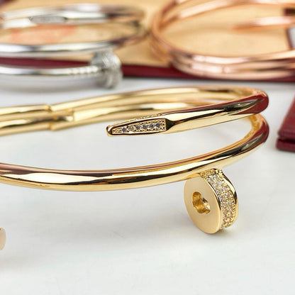 [LUCKY LOVE]JUSTE BRACELET 3.5MM DOUBLE ROW DIAMOND