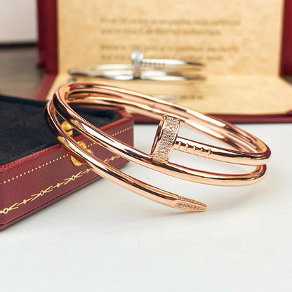 [LUCKY LOVE]JUSTE BRACELET 3.5MM DOUBLE ROW DIAMOND