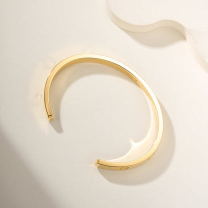 [LUCKY LOVE]LOVE BRACELET 6.1MM 1 DIAMOND OPEN CUFF