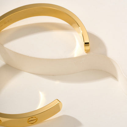 [LUCKY LOVE]LOVE BRACELET 6.1MM 1 DIAMOND OPEN CUFF