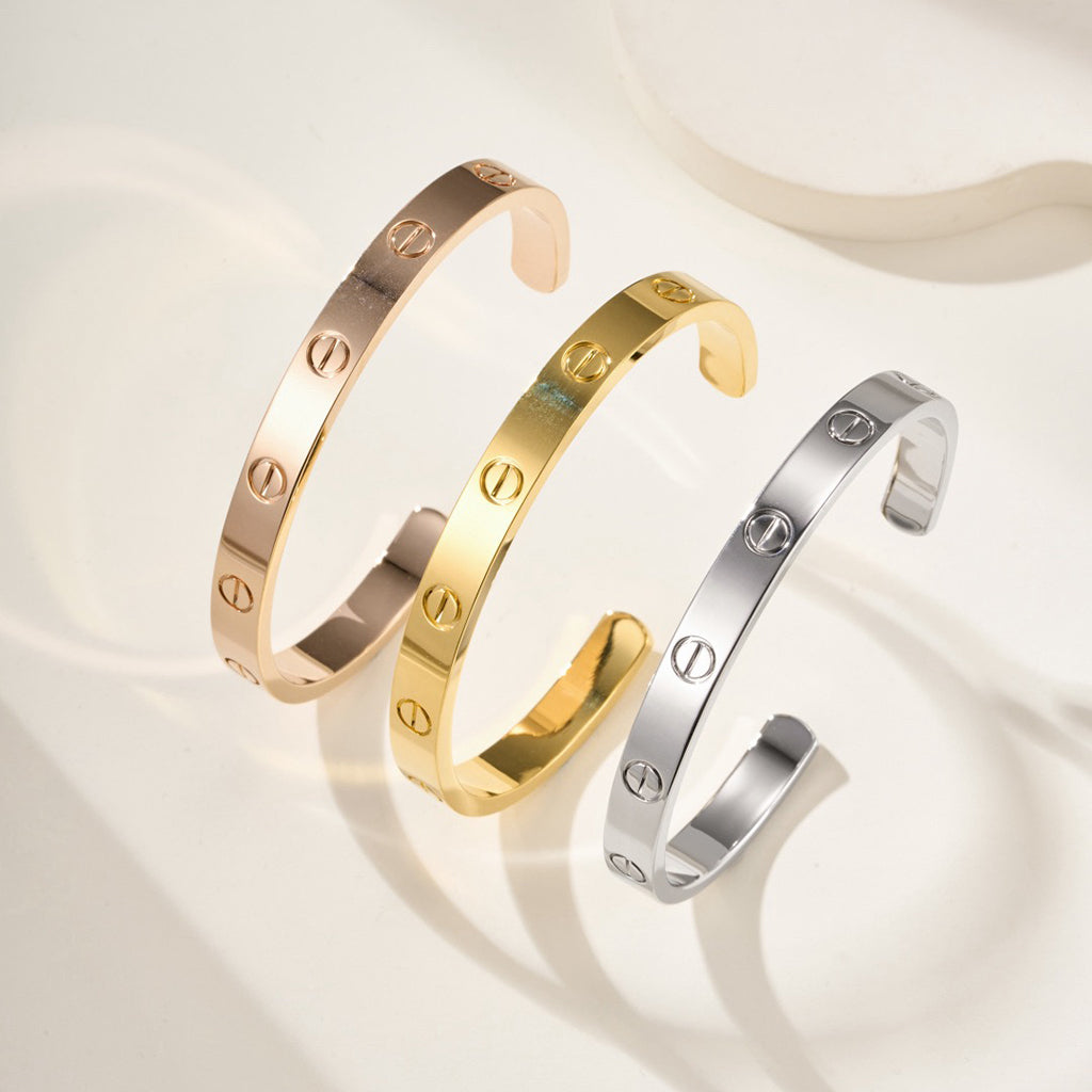 [LUCKY LOVE]LOVE BRACELET 6.1MM OPEN CUFF