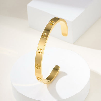 [LUCKY LOVE]LOVE BRACELET 6.1MM OPEN CUFF