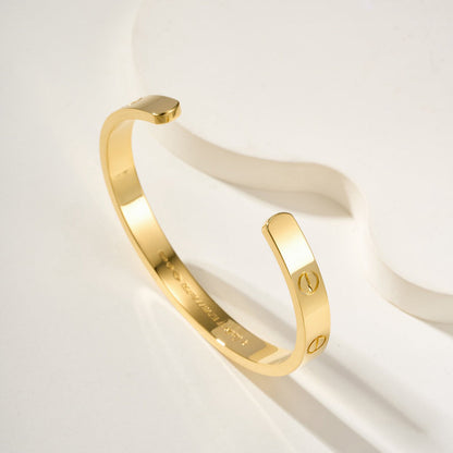 [LUCKY LOVE]LOVE BRACELET 6.1MM OPEN CUFF